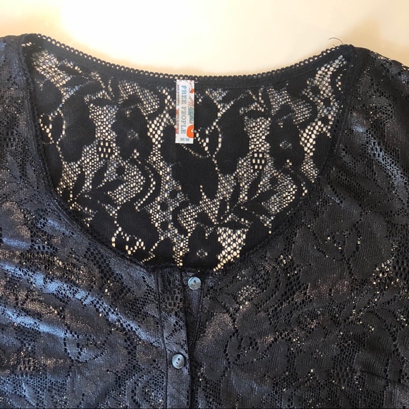 Free People Lace Peplum Top - Picture 5 of 10